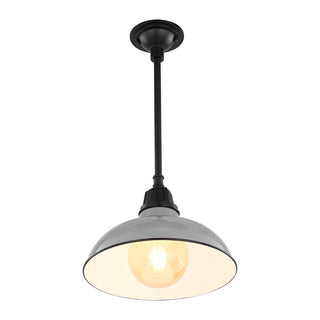Jasper 12.25" Farmhouse Industrial Indoor/Outdoor Iron LED Pendant