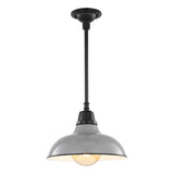 Jasper 12.25" Farmhouse Industrial Indoor/Outdoor Iron LED Pendant