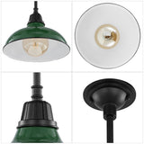 Jasper 12.25" Farmhouse Industrial Indoor/Outdoor Iron LED Pendant
