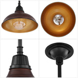 Jasper 12.25" Farmhouse Industrial Indoor/Outdoor Iron LED Pendant