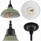 Jasper 12.25" Farmhouse Industrial Indoor/Outdoor Iron LED Pendant