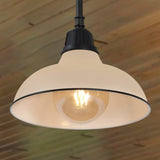 Jasper 12.25" Farmhouse Industrial Indoor/Outdoor Iron LED Pendant