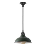 Jasper 12.25" Farmhouse Industrial Indoor/Outdoor Iron LED Pendant