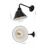 Croydon 9.63"  Farmhouse Industrial Indoor/Outdoor Iron LED Gooseneck Arm Outdoor Sconce - JONATHAN Y