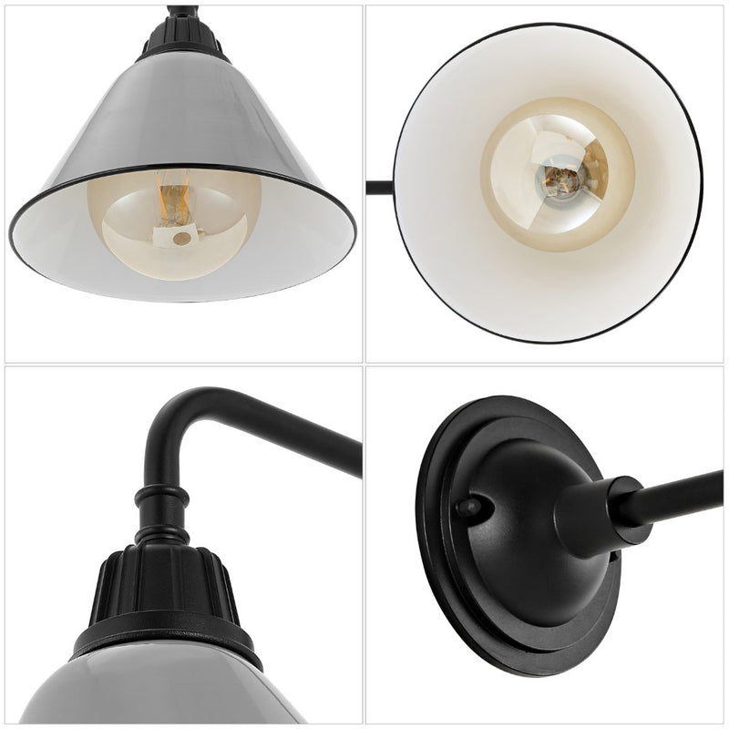 Croydon 9.63"  Farmhouse Industrial Indoor/Outdoor Iron LED Gooseneck Arm Outdoor Sconce