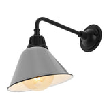 Croydon 9.63"  Farmhouse Industrial Indoor/Outdoor Iron LED Gooseneck Arm Outdoor Sconce - JONATHAN Y