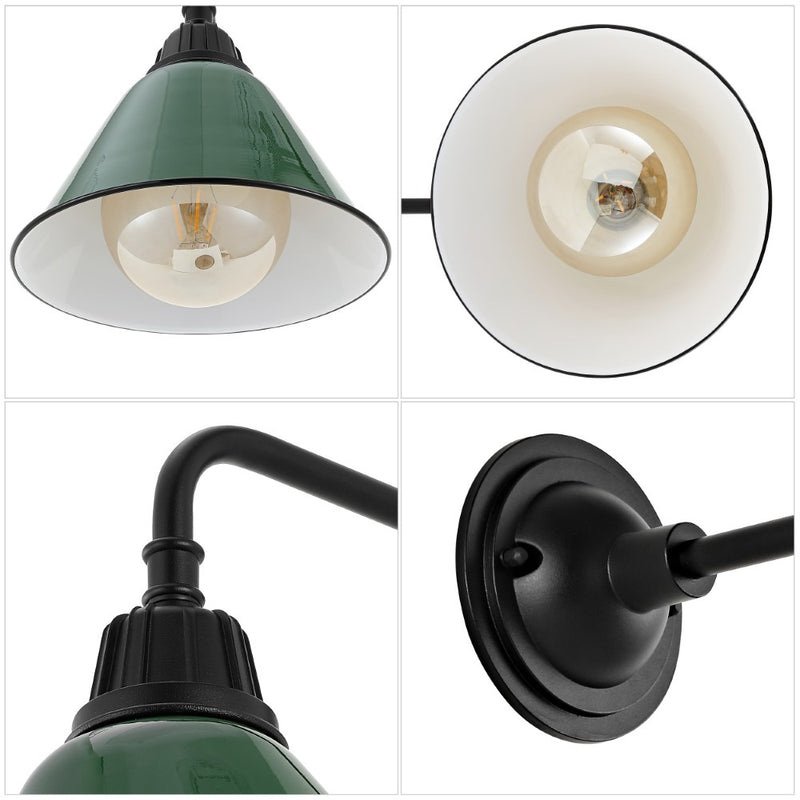 Croydon 9.63"  Farmhouse Industrial Indoor/Outdoor Iron LED Gooseneck Arm Outdoor Sconce