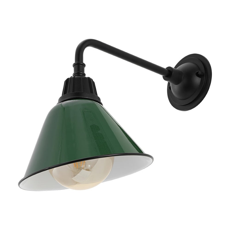 Croydon 9.63"  Farmhouse Industrial Indoor/Outdoor Iron LED Gooseneck Arm Outdoor Sconce