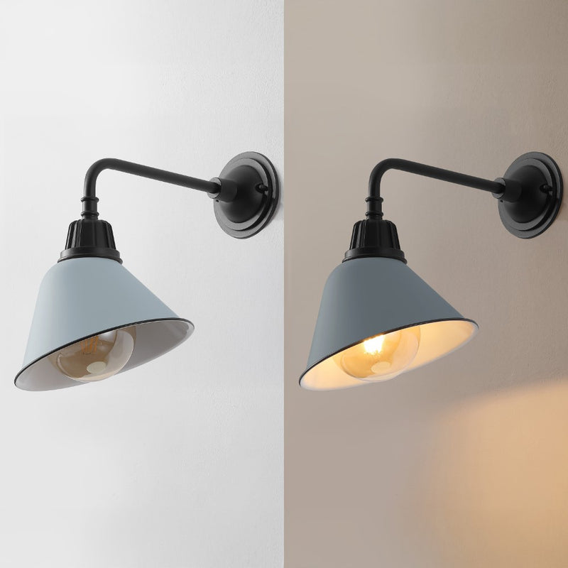 Croydon 9.63"  Farmhouse Industrial Indoor/Outdoor Iron LED Gooseneck Arm Outdoor Sconce