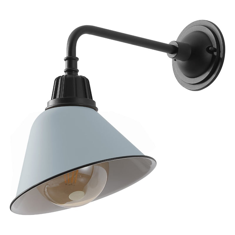 Croydon 9.63"  Farmhouse Industrial Indoor/Outdoor Iron LED Gooseneck Arm Outdoor Sconce