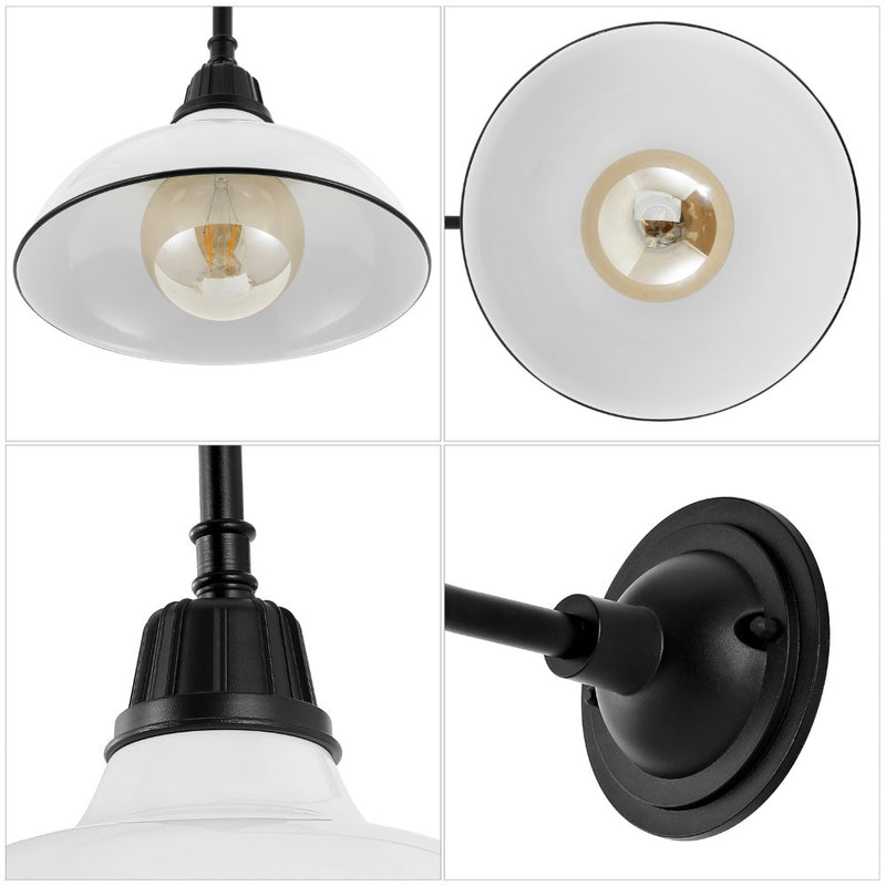 Aurora 12.25" Farmhouse Industrial Indoor/Outdoor Iron LED Gooseneck Arm Outdoor Sconce - JONATHAN Y