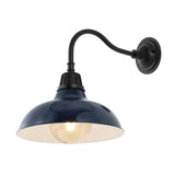 Aurora 12.25" Farmhouse Industrial Indoor/Outdoor Iron LED Gooseneck Arm Outdoor Sconce - JONATHAN Y