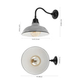 Aurora 12.25" Farmhouse Industrial Indoor/Outdoor Iron LED Gooseneck Arm Outdoor Sconce