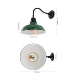 Aurora 12.25" Farmhouse Industrial Indoor/Outdoor Iron LED Gooseneck Arm Outdoor Sconce