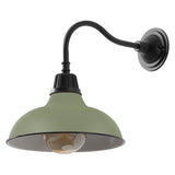 Aurora 12.25" Farmhouse Industrial Indoor/Outdoor Iron LED Gooseneck Arm Outdoor Sconce