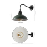 Aurora 12.25" Farmhouse Industrial Indoor/Outdoor Iron LED Gooseneck Arm Outdoor Sconce