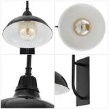 Stanley 12.25" Farmhouse Industrial Indoor/Outdoor Iron LED Gooseneck Arm Outdoor Sconce