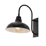 Stanley 12.25" Farmhouse Industrial Indoor/Outdoor Iron LED Gooseneck Arm Outdoor Sconce