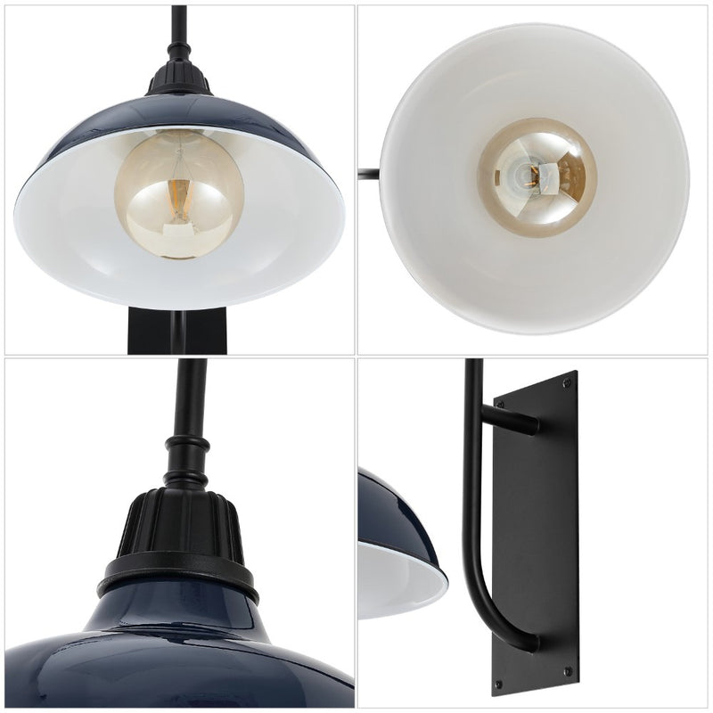Stanley 12.25" Farmhouse Industrial Indoor/Outdoor Iron LED Gooseneck Arm Outdoor Sconce