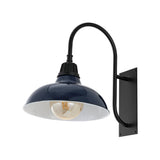 Stanley 12.25" Farmhouse Industrial Indoor/Outdoor Iron LED Gooseneck Arm Outdoor Sconce