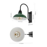 Stanley 12.25" Farmhouse Industrial Indoor/Outdoor Iron LED Gooseneck Arm Outdoor Sconce
