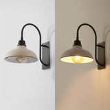 Stanley 12.25" Farmhouse Industrial Indoor/Outdoor Iron LED Gooseneck Arm Outdoor Sconce