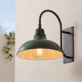 Stanley 12.25" Farmhouse Industrial Indoor/Outdoor Iron LED Gooseneck Arm Outdoor Sconce