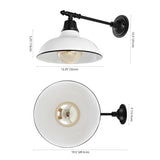 Wallace 12.25" Farmhouse Industrial Indoor/Outdoor Iron LED Victorian Arm Outdoor Sconce