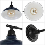 Wallace 12.25" Farmhouse Industrial Indoor/Outdoor Iron LED Victorian Arm Outdoor Sconce