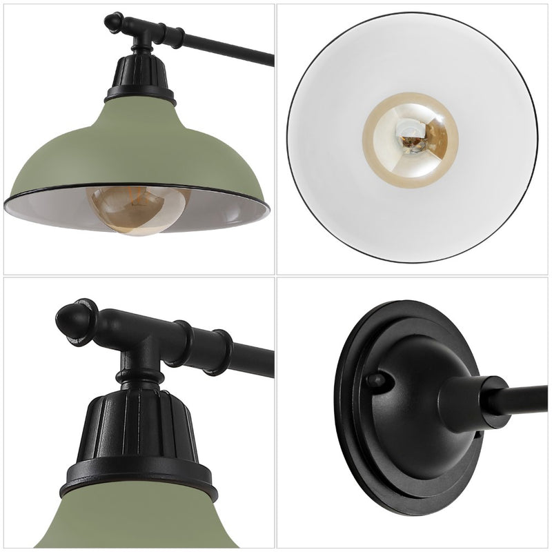 Wallace 12.25" Farmhouse Industrial Indoor/Outdoor Iron LED Victorian Arm Outdoor Sconce