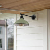 Wallace 12.25" Farmhouse Industrial Indoor/Outdoor Iron LED Victorian Arm Outdoor Sconce