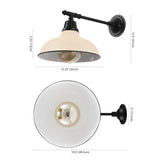 Wallace 12.25" Farmhouse Industrial Indoor/Outdoor Iron LED Victorian Arm Outdoor Sconce