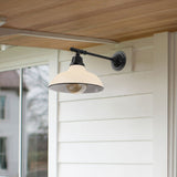 Wallace 12.25" Farmhouse Industrial Indoor/Outdoor Iron LED Victorian Arm Outdoor Sconce