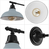 Wallace 12.25" Farmhouse Industrial Indoor/Outdoor Iron LED Victorian Arm Outdoor Sconce