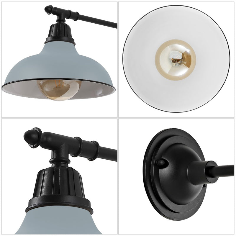 Wallace 12.25" Farmhouse Industrial Indoor/Outdoor Iron LED Victorian Arm Outdoor Sconce