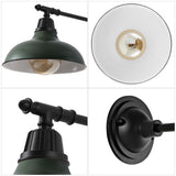 Wallace 12.25" Farmhouse Industrial Indoor/Outdoor Iron LED Victorian Arm Outdoor Sconce