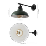 Wallace 12.25" Farmhouse Industrial Indoor/Outdoor Iron LED Victorian Arm Outdoor Sconce