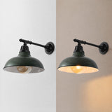 Wallace 12.25" Farmhouse Industrial Indoor/Outdoor Iron LED Victorian Arm Outdoor Sconce