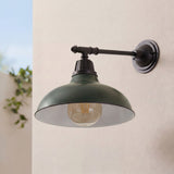Wallace 12.25" Farmhouse Industrial Indoor/Outdoor Iron LED Victorian Arm Outdoor Sconce