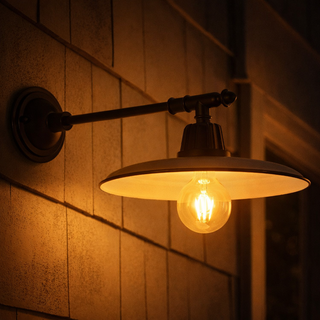 Bonner 12" Farmhouse Industrial Indoor/Outdoor Iron LED Victorian Arm Outdoor Sconce
