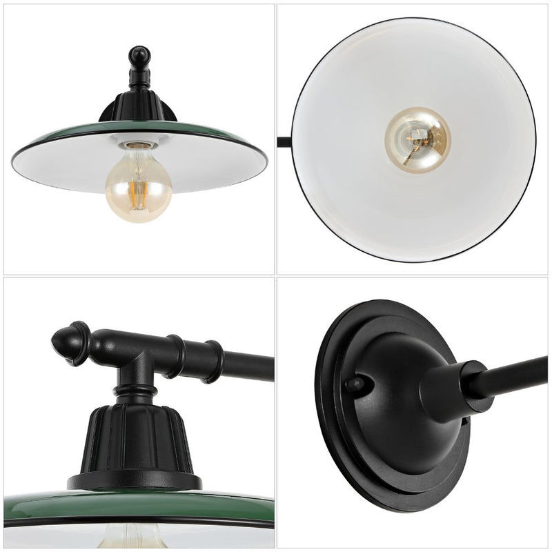Bonner 12" Farmhouse Industrial Indoor/Outdoor Iron LED Victorian Arm Outdoor Sconce