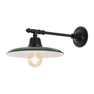 Bonner 12" Farmhouse Industrial Indoor/Outdoor Iron LED Victorian Arm Outdoor Sconce