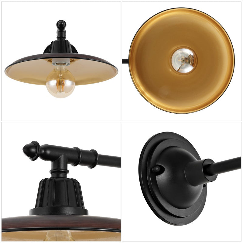 Bonner 12" Farmhouse Industrial Indoor/Outdoor Iron LED Victorian Arm Outdoor Sconce