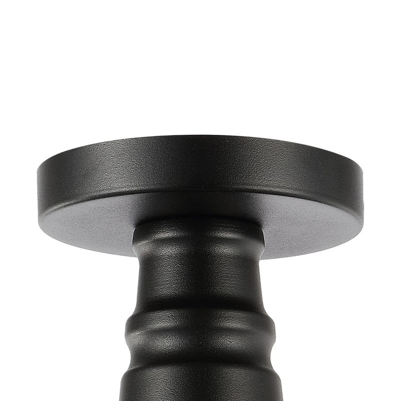 Camila 14"  Classic Industrial Indoor/Outdoor Iron LED Semi Flush Mount - JONATHAN Y