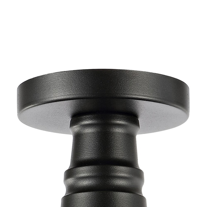 Camila 14"  Classic Industrial Indoor/Outdoor Iron LED Semi Flush Mount