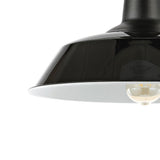 Camila 14"  Classic Industrial Indoor/Outdoor Iron LED Semi Flush Mount