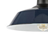 Camila 14"  Classic Industrial Indoor/Outdoor Iron LED Semi Flush Mount
