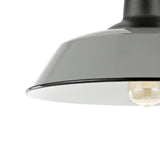 Camila 14"  Classic Industrial Indoor/Outdoor Iron LED Semi Flush Mount