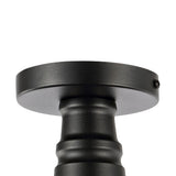 Camila 14"  Classic Industrial Indoor/Outdoor Iron LED Semi Flush Mount