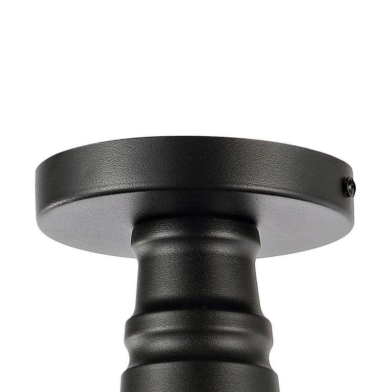Camila 14"  Classic Industrial Indoor/Outdoor Iron LED Semi Flush Mount